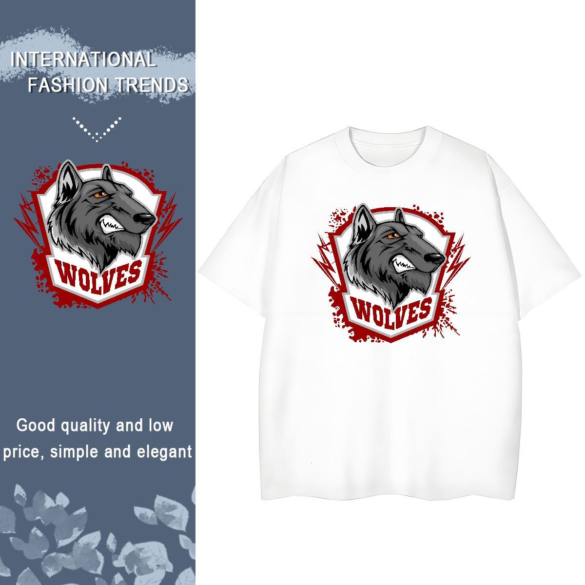 Factory Direct Womens Tshirts Hip Hop Street Comfortable Tops Unisex 230g Pure Cotton wolf Cartoon Anime T Shirts Women