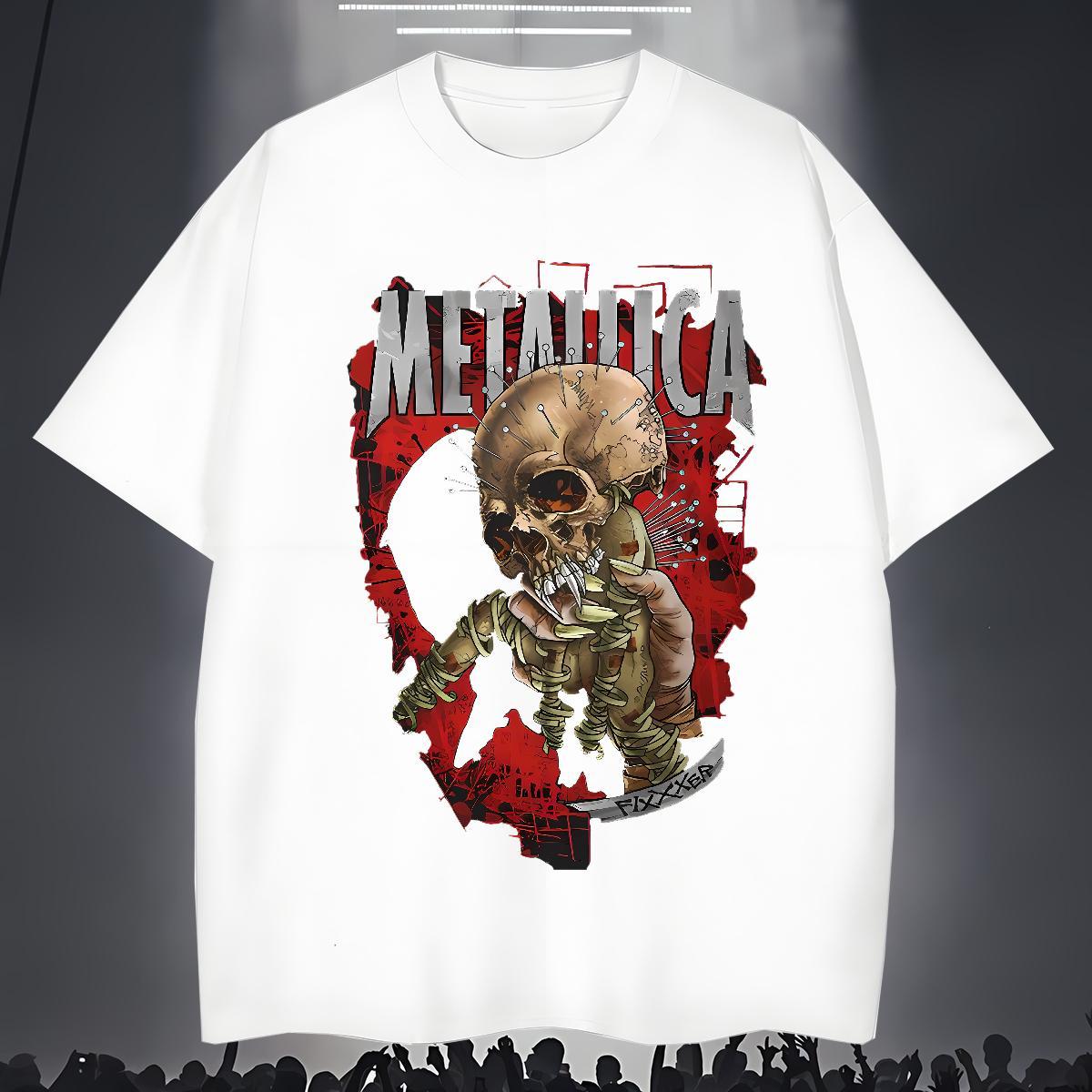 Mens T Shirts 230g Cotton scary Casual Beach Short Sleeve Soft Plus Size Custom Tshirts Fashion Cool Design Tees