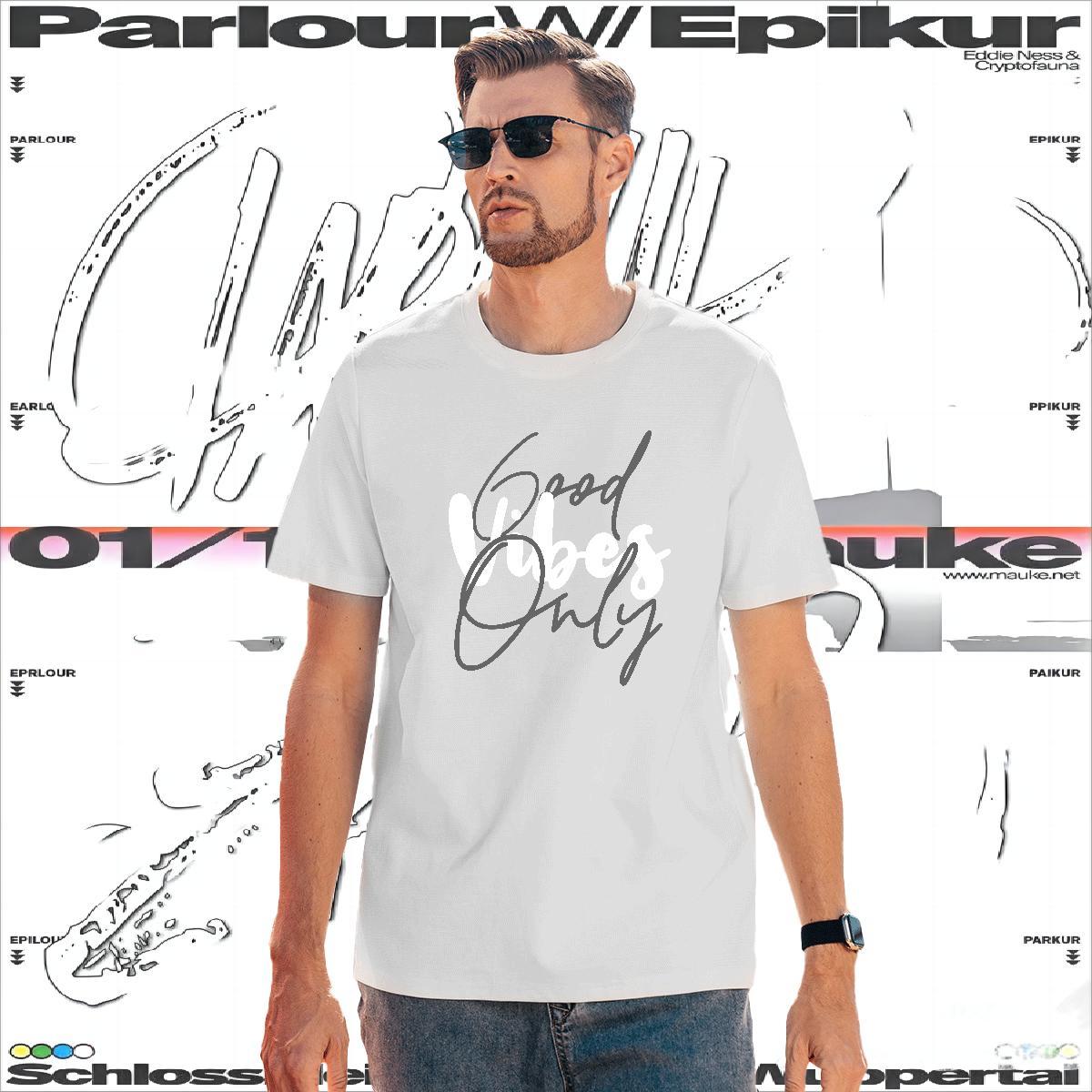 Loose letter T-Shirts for Men Spring Summer Men Tops Tees 230g 100% Cotton Fashion Design O-Neck Short Sleeve Black White Top Tees