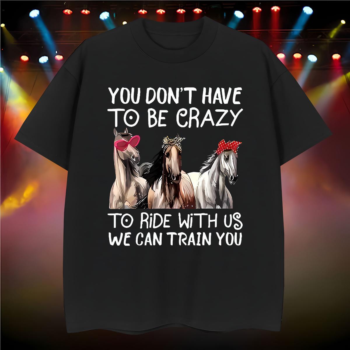 Comfortable T-Shirts horse Breathable Short Sleeve Spring Summer Custom Print Oversized 230g Cotton Mens Tshirts Factory Direct Polos