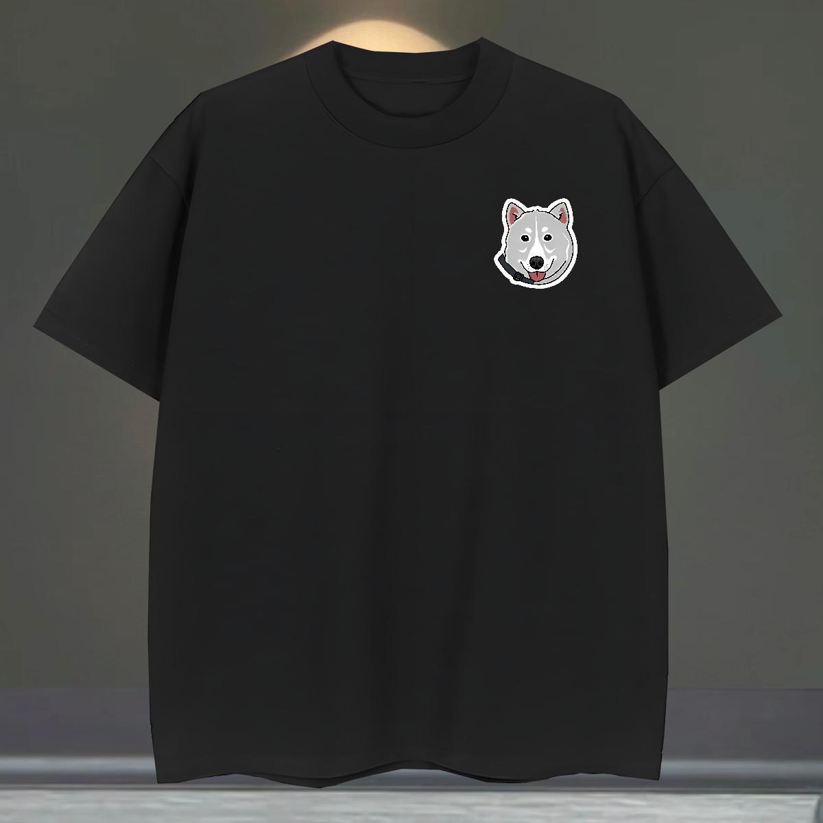Brand Mens Tshirts Home Outdoor 230g Cotton Cartoon Printing L-4XL Breathable Crew Neck dog T Shirts Men Factory Direct Tees Shirts