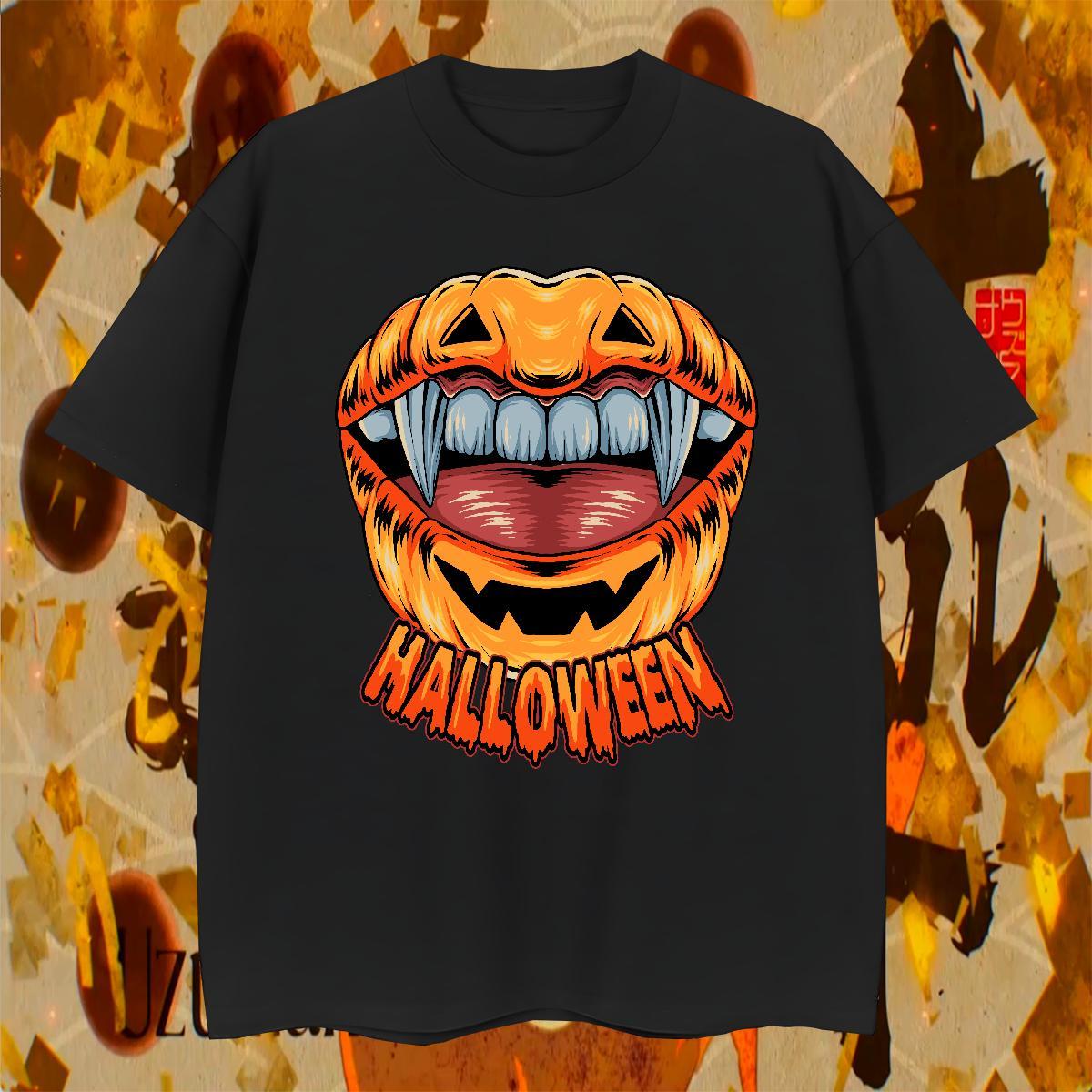 TOP Quality T-Shirts halloween Short Sleeve O-Neck Hip Hop Street Custom Big Size 100% Cotton 230g Men Clothes T-Shirt Designer Wear
