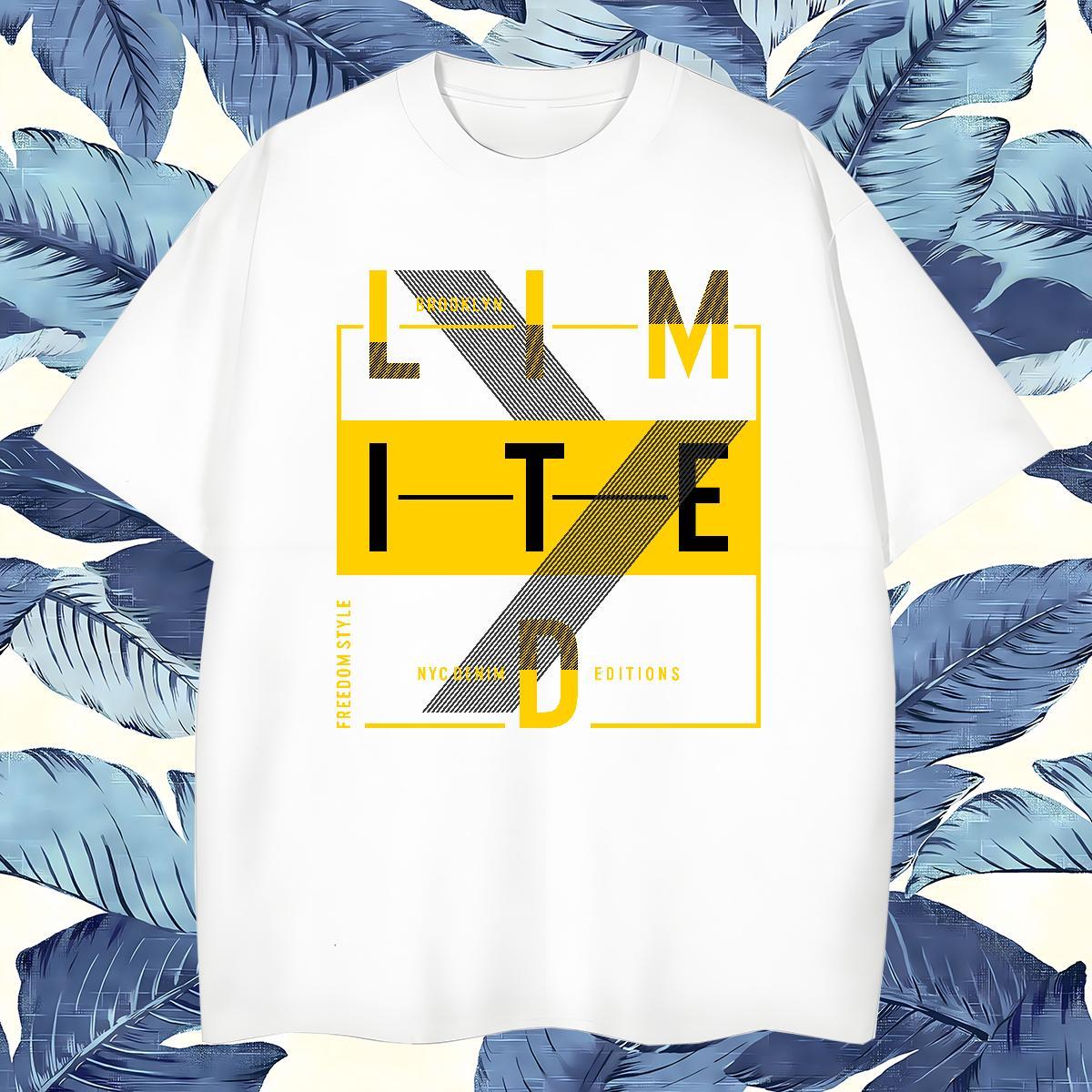 Unisex letter Men T Shirts Street Tshirt for Man Woman 230g 100% Cotton 2024 DIY Breathable Short Sleeve Black White Tees