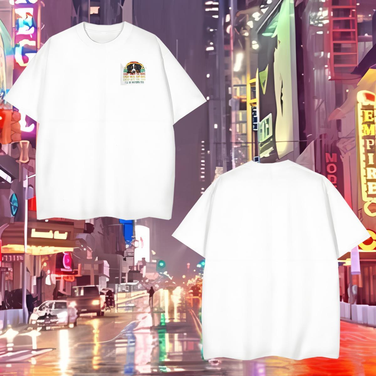 Brand Couples T Shirts dog Beach 230g Cotton Tops Shirt Breathable Short Sleeve High Quality Men T Shirts DIY