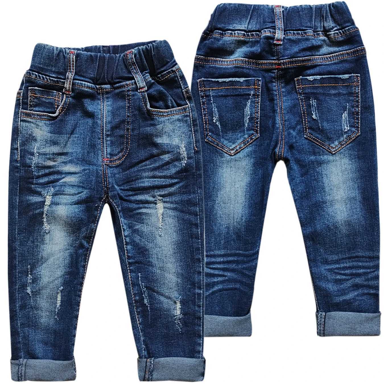 5131 18M-5-year-old childrens boys jeans soft denim Trouser elastic waist childrens jeans childrens jeansW240819
