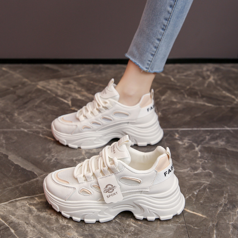 Ddmysports Instagram Korean Edition New Dad Female Summer Student Sports Running Casual Thick Sole Elevated Shoes FB OUTDOOR