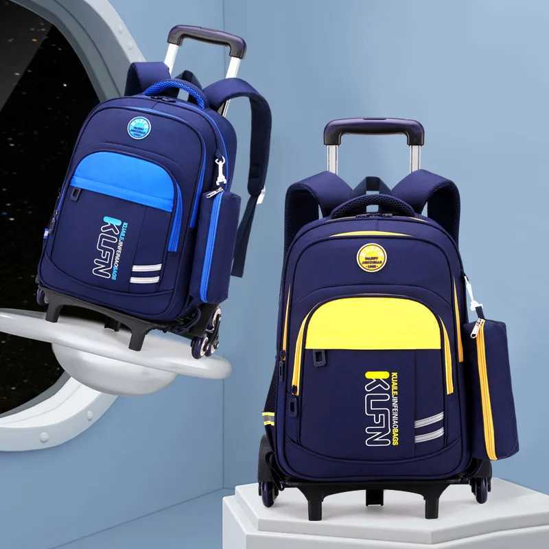 School Rolling Backpack for Boys School Wheeled Bags Boys Rolling Backpacks Kids Luggage Wheeled Bags Kids Trolley School Bags Y240820