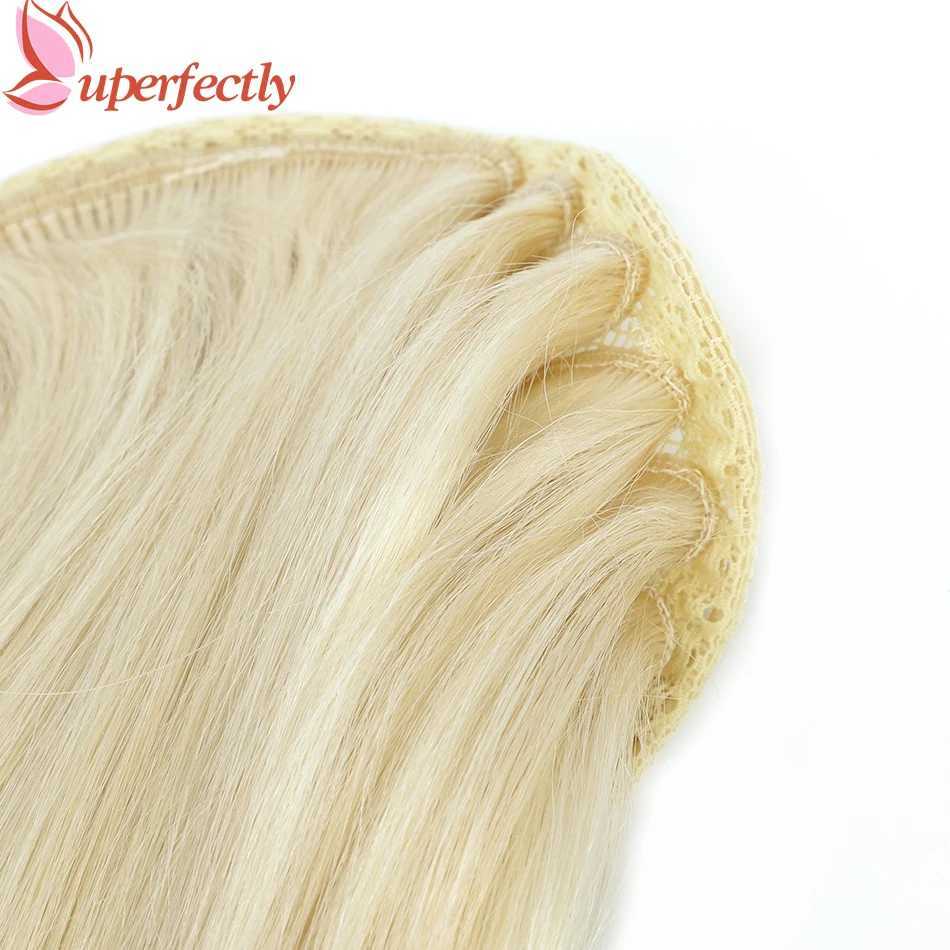 Perfect brushed ponytail clip on hair human hair straight ponytail extension honey blonde Brazilian Remy hair W240817