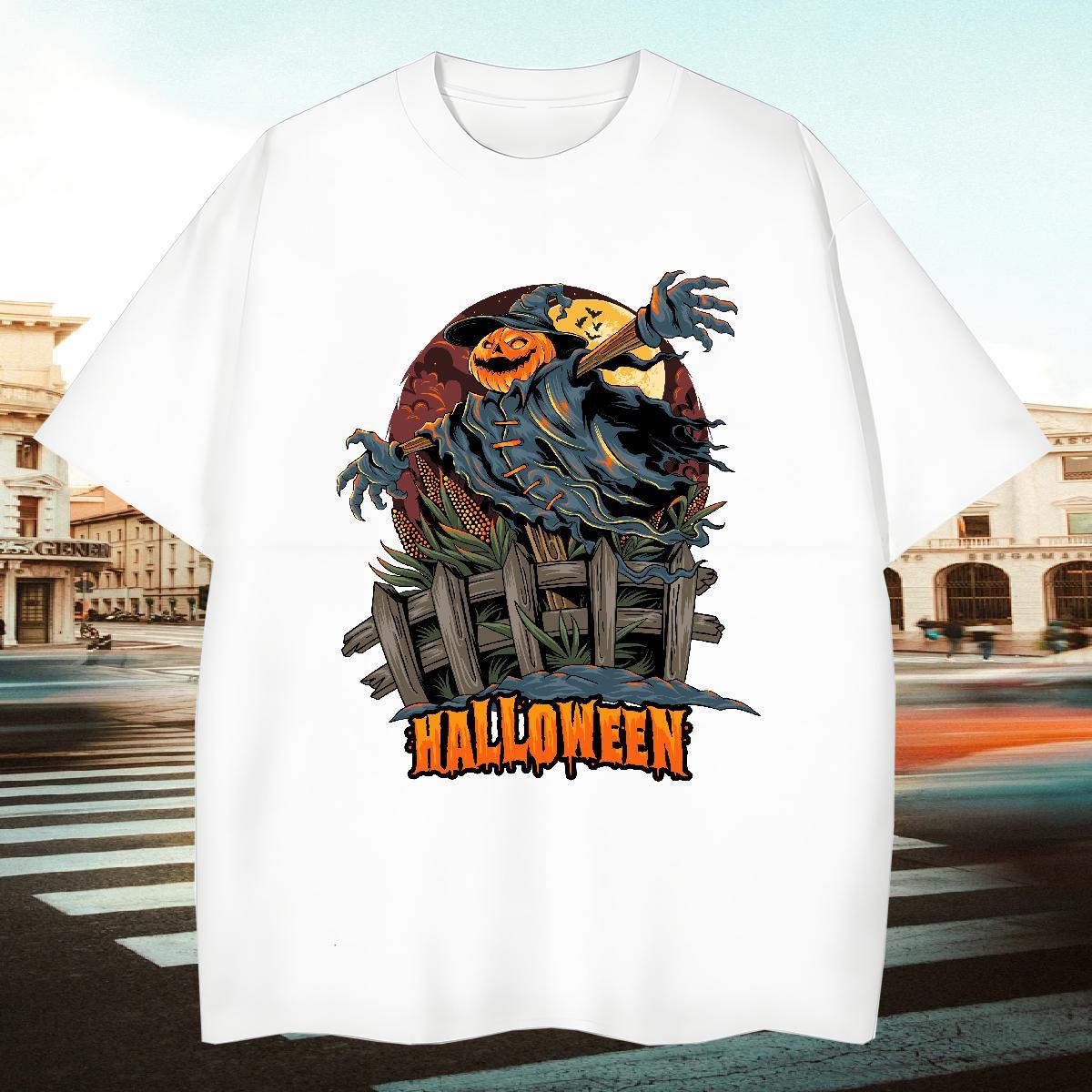 Comfortable T shirt scarecrow Breathable Short Sleeve Casual Daily Wear Custom Print Plus Size 100% Cotton 230g Mens Tshirts Factory Direct Top Tees