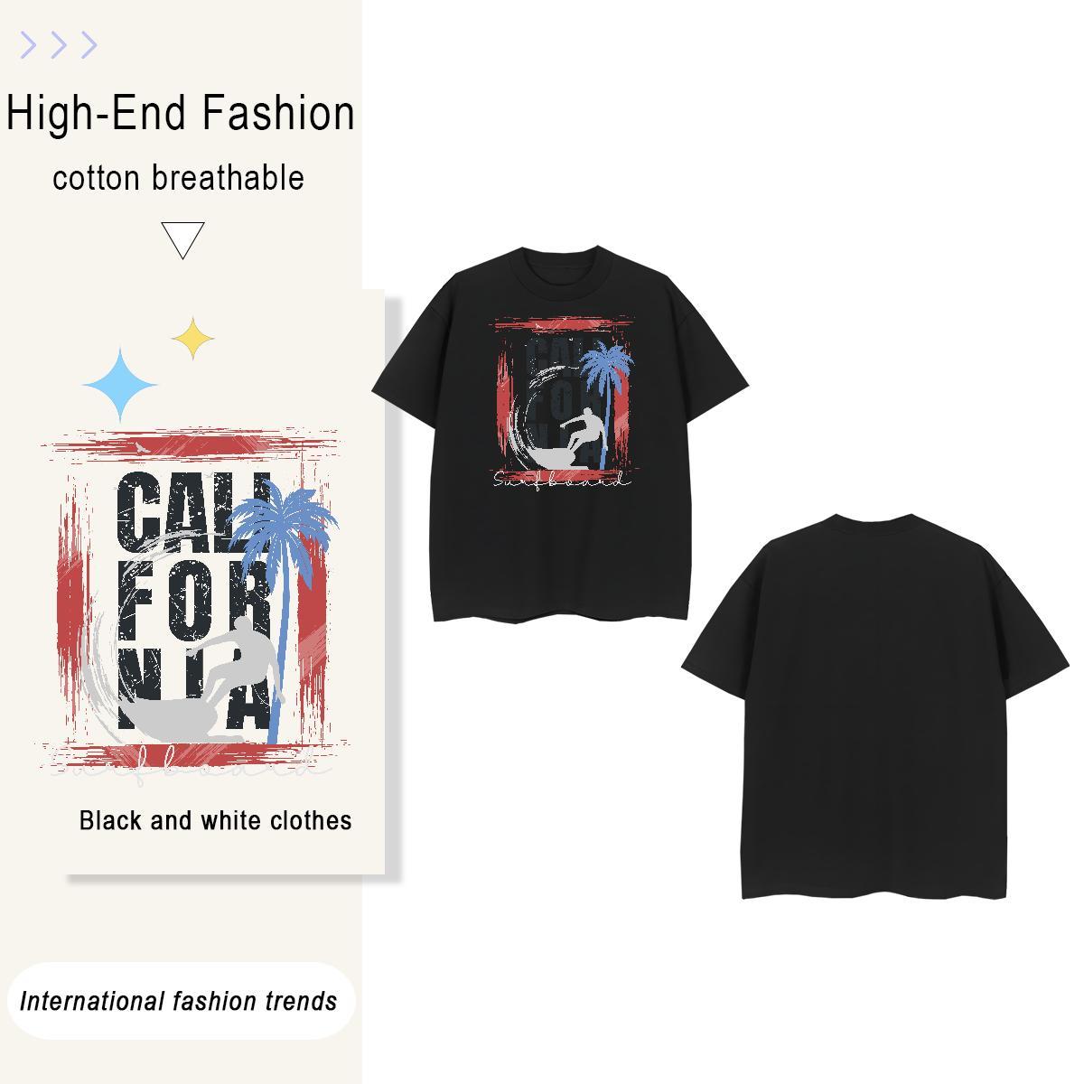 Designer letter 230g Pure Cotton Men Tops Tees Outdoor O-Neck Short Sleeve T-Shirts Classic Casual Cartoon Printing L-4XL Clothes