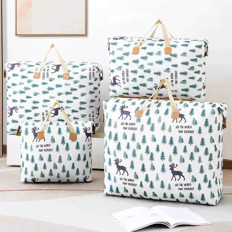 Quilt storage bag clothing finishing bag large-capacity quilt waterproof and moisture-proof moving bag packing bag CL240820