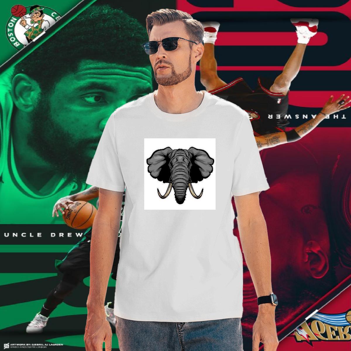 Classic Man T Shirts elephant O Neck Short Sleeves Street Casual Oversized 3XL 4XL 100% Cotton 230g Tshirts Fashion Design Tees