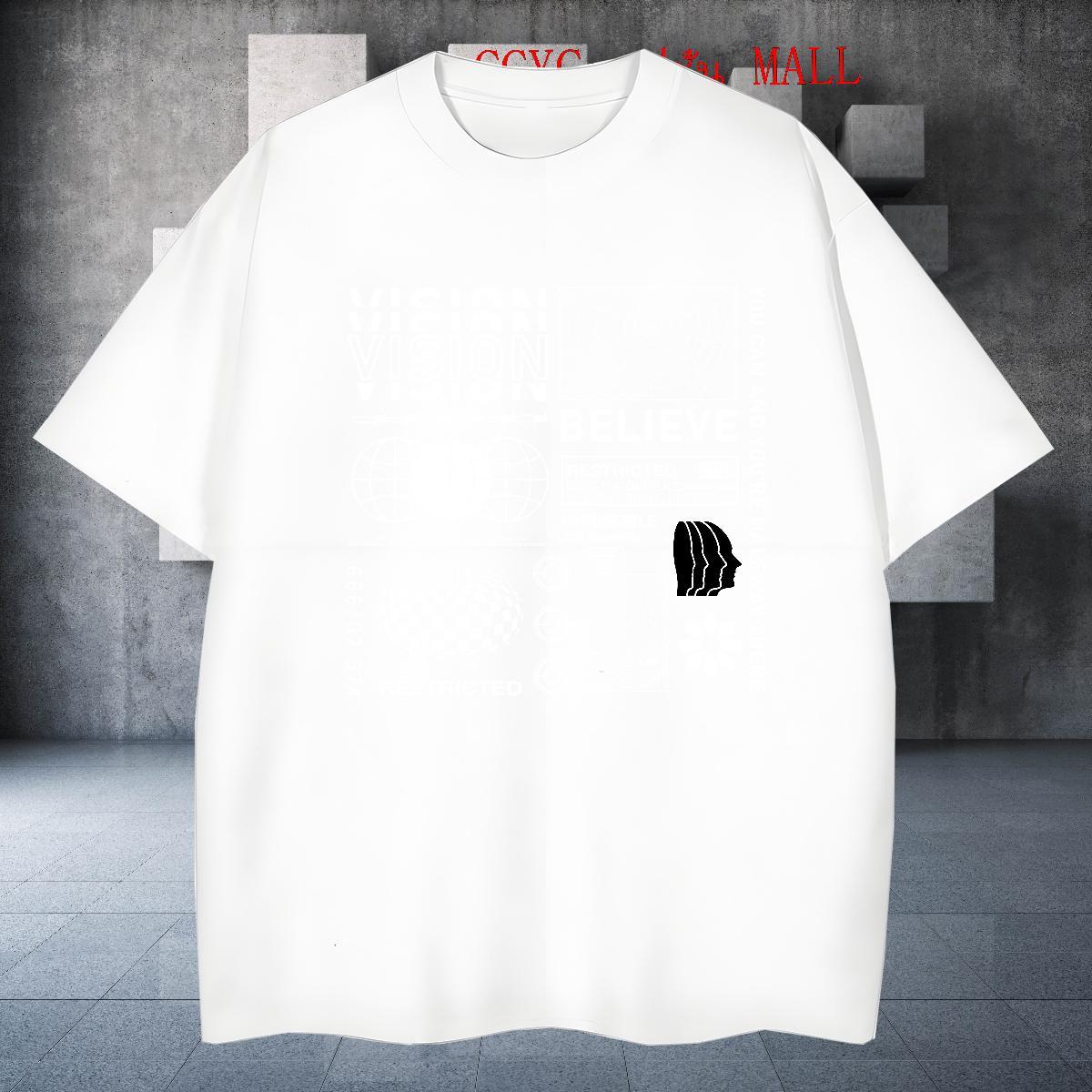 High Quality letter 100% Cotton 230g Couples T Shirts High Street Hip Hop Short Sleeve Soft Men T Shirts Custom Anime Tees