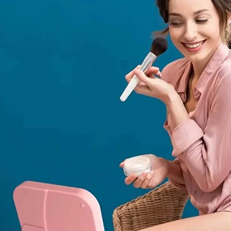 USB Compact LED Vanity Mirror with Touch Screen Dimming Makeup Mirror (Not Rechargeable) Y240819