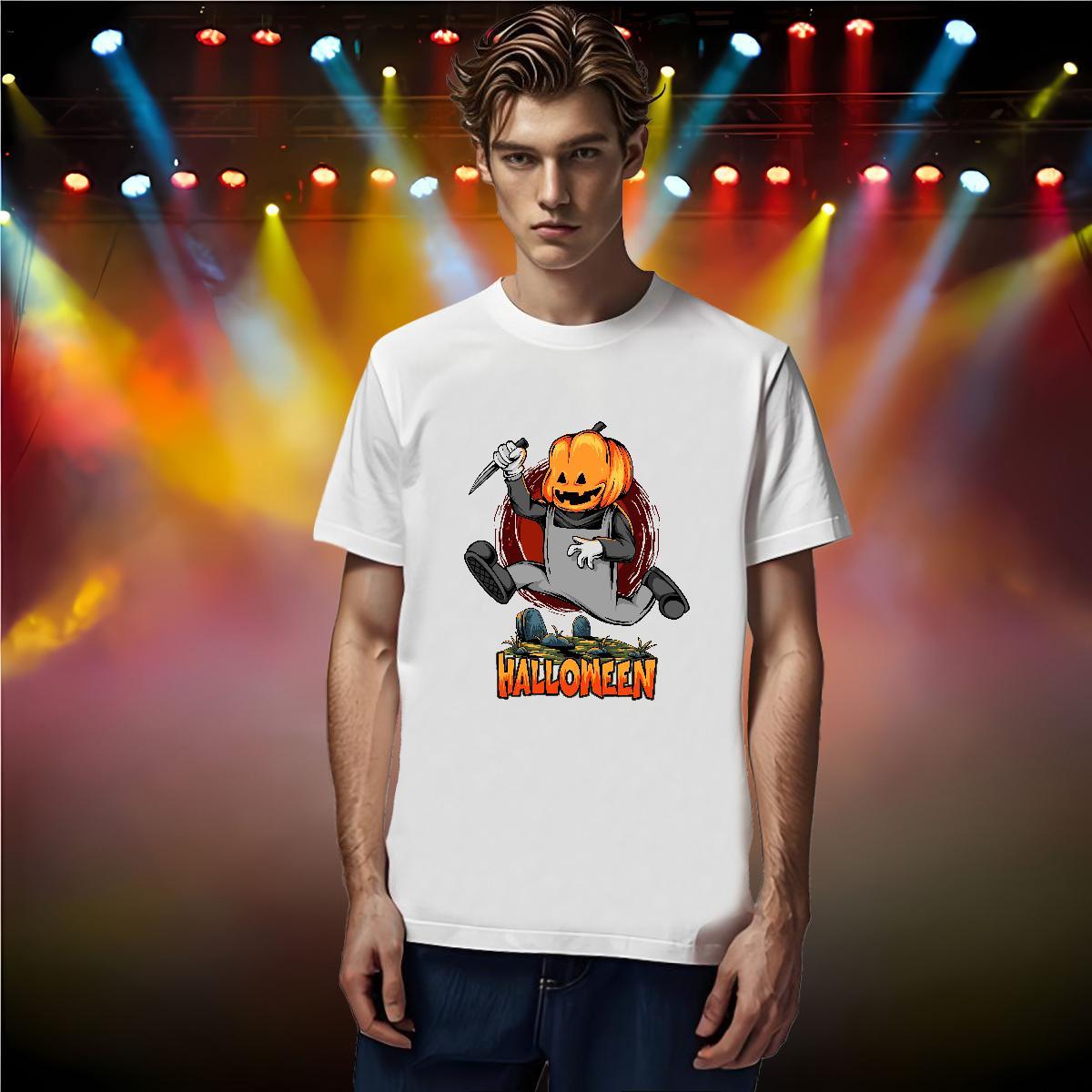 T shirt 100% Cotton 230g halloween Spring Summer Breathable DIY Printed Men Tees New Designer Loose Fit Tshirts