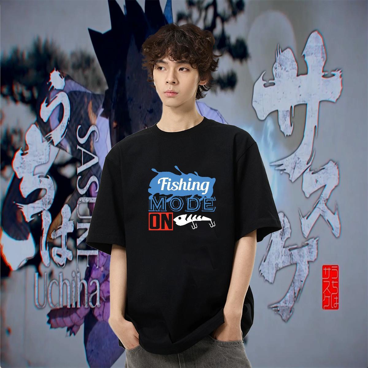 Free Shipping Tshirts Casual Daily Wear 100% Cotton 230g Custom Print Plus Size Breathable Short Sleeve fish T Shirts Men Designer Fashion Tee Shirt