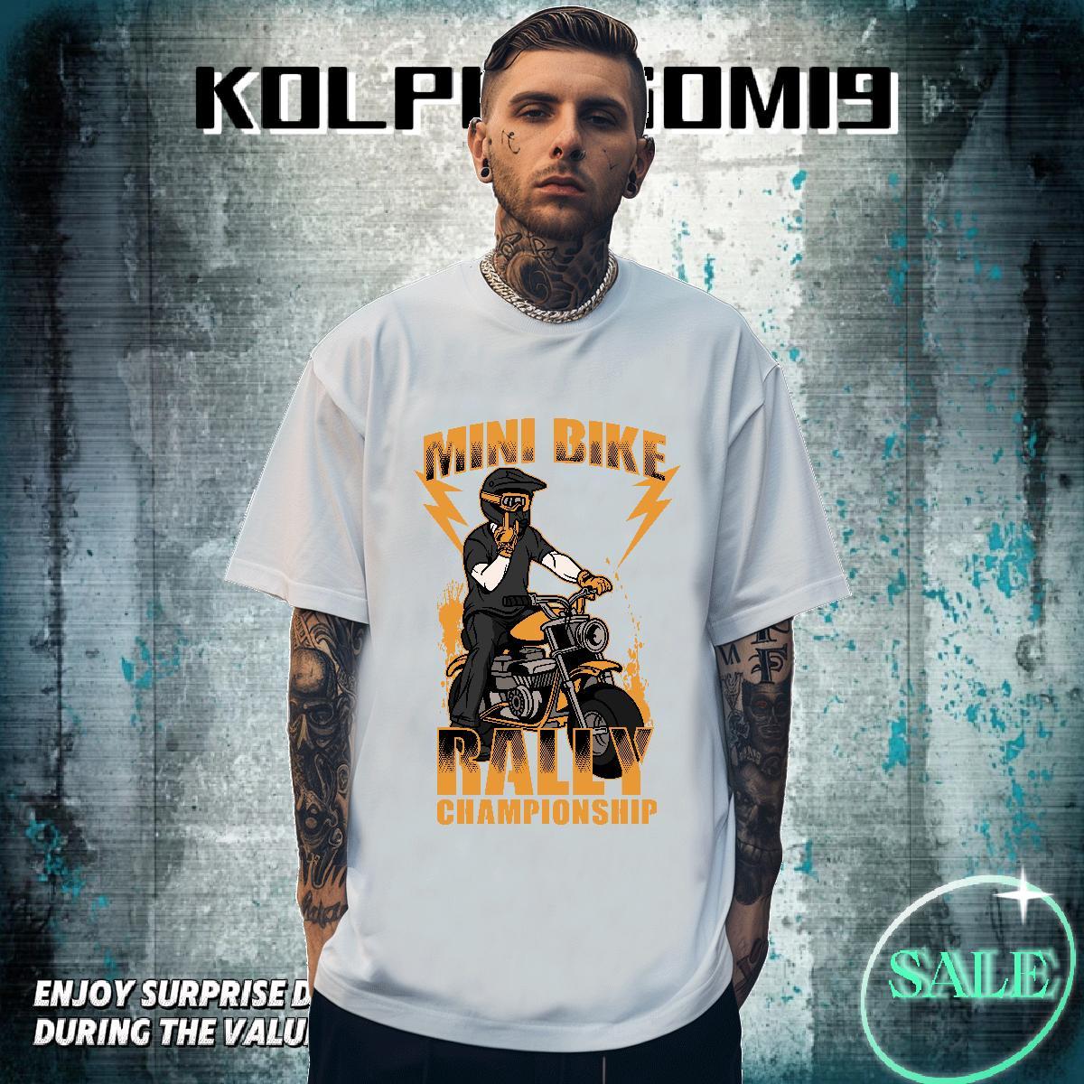 Popular Men Tops Tees Anime Printing Street 230g Pure Cotton Oversized 4XL Breathable Crew Neck motorbike Mens T Shirts Fashion Designer Tshirts