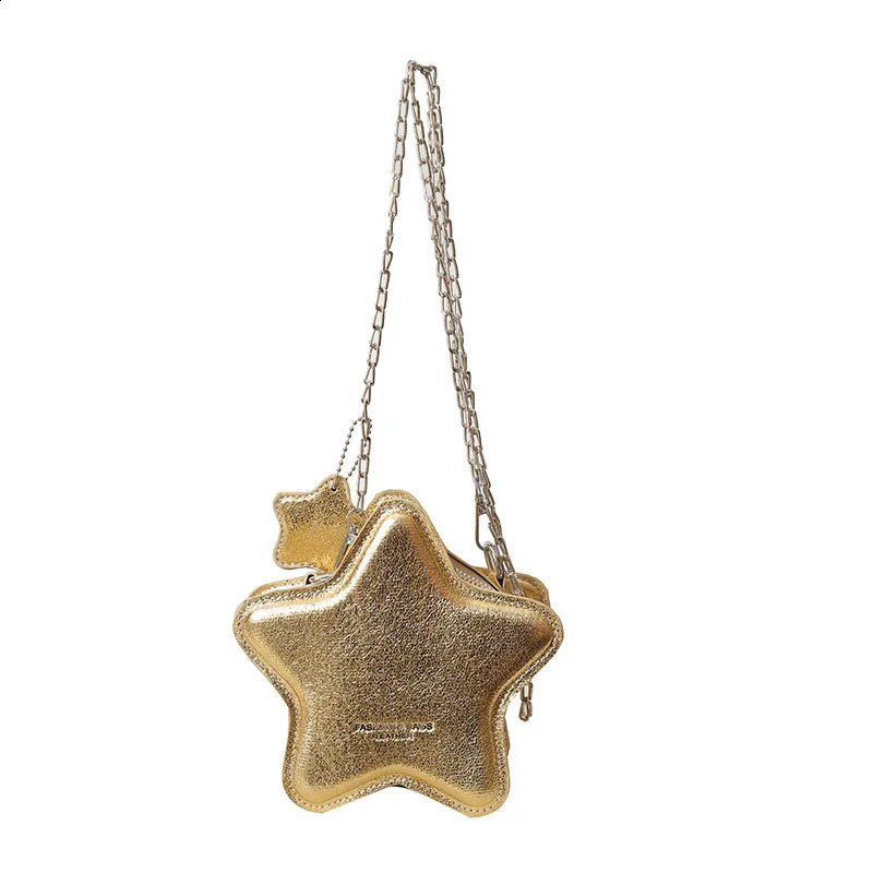 Women Small Shoulder Bag Five Point Star Shape Crossbody Bag Cartoon Chain Bag For Girls 240819