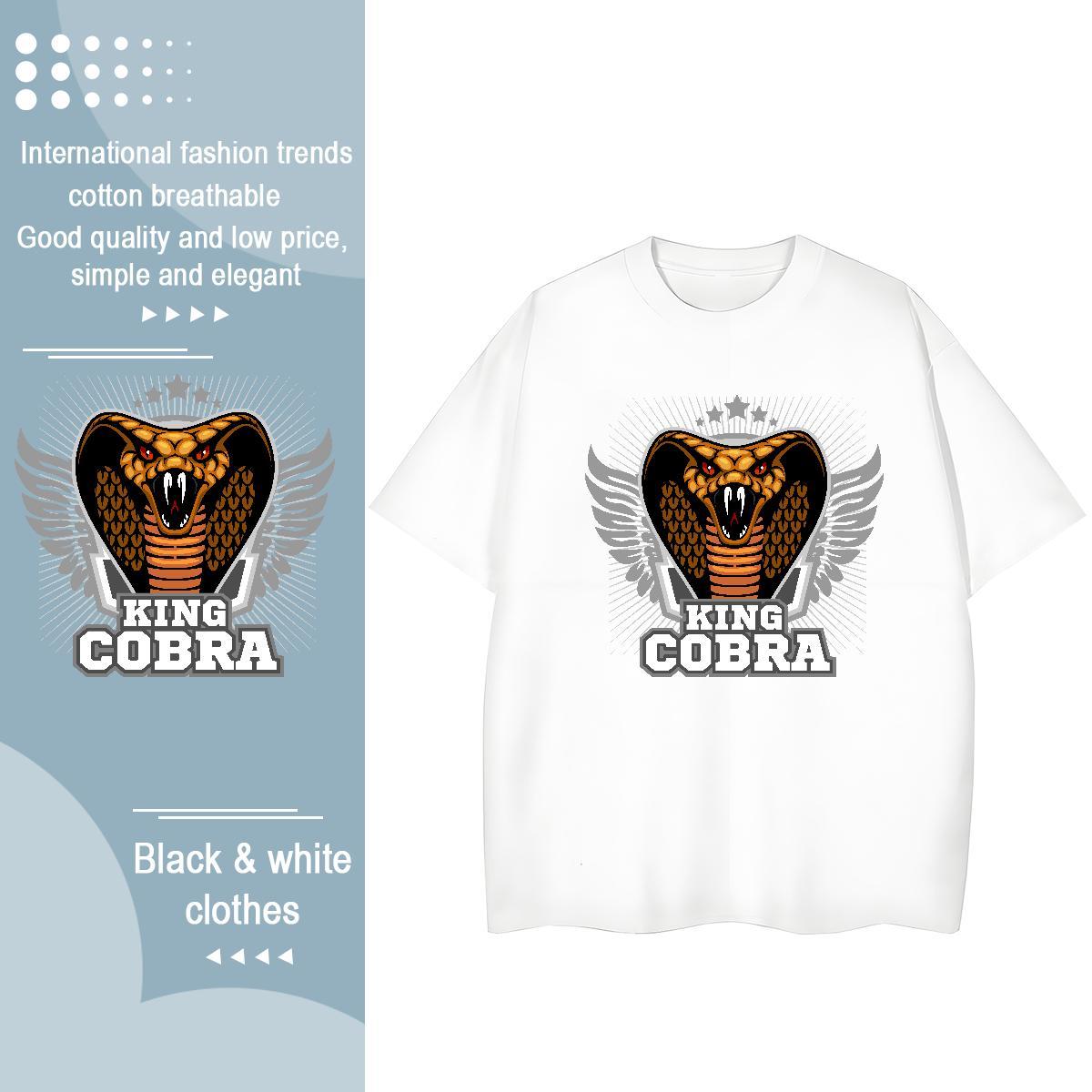 Popular T Shirt For Man cobra Breathable Short Sleeve Beach DIY Printed 100% Cotton 230g Men Tshirts Custom Tees