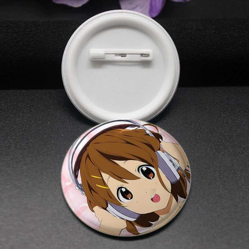 Anime K-ON cosplay badge Yui Akiyama Mio Brooches bag brooch for backpack clothing jewelry HD printing handmade pin W240815