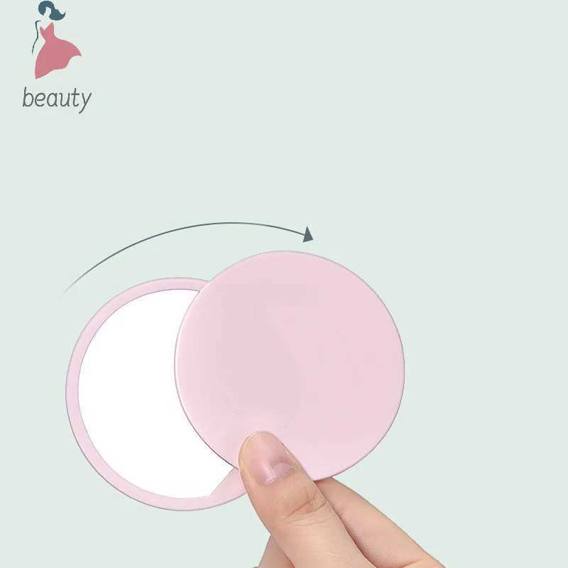 1Pcs Small Mirror Portable Folding Make-Up Mirror Creative Mini Mirror Sliding Cover Handheld Mini Pocket Mirror Makeup Mirror Y240819