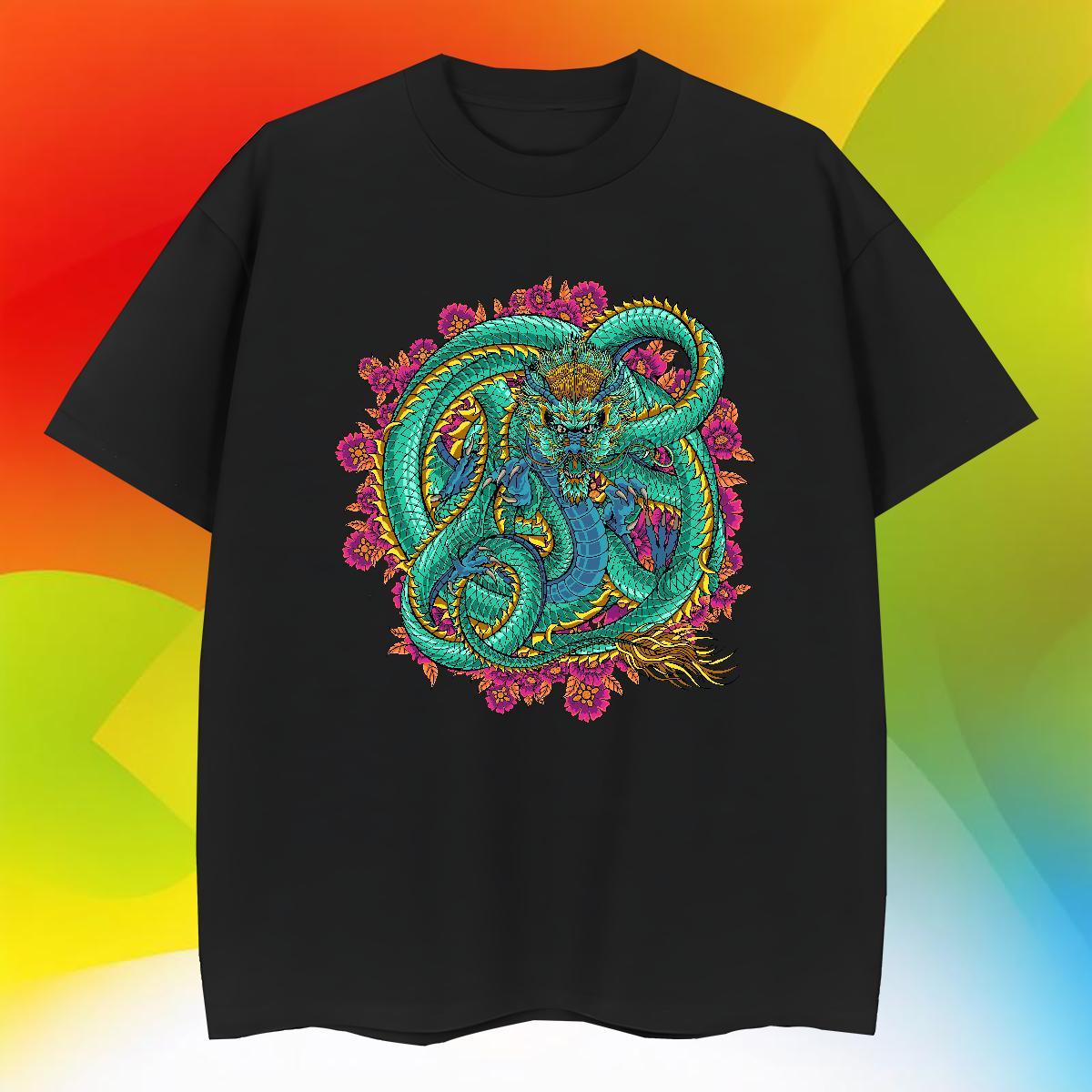 Designer dragon Mens T Shirts Daily Outfit Men Tshirts 100% Cotton 230g Designer Fashion Breathable Oversized 3XL 4XL Clothes