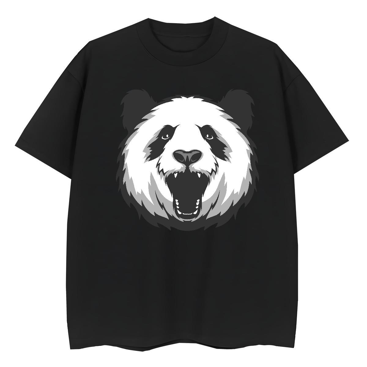 Unisex T-Shirts panda Breathable Short Sleeve Spring Summer Asian Size 230g Cotton Couples T Shirts Fashion Casual Tshirts