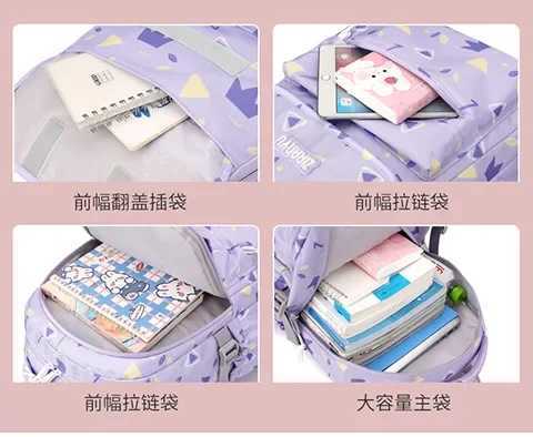 Children School Backpack Set with Wheels Students Bags for Girls Trolley Bag Cute Schoolbag Rolling Wheeled Backpack Child Girl Y240820