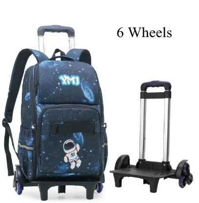 Children Rolling Backpack bag for Boys Primary Student School bag on Wheels School Wheeled Backpack for boys School Trolley Bags Y240820