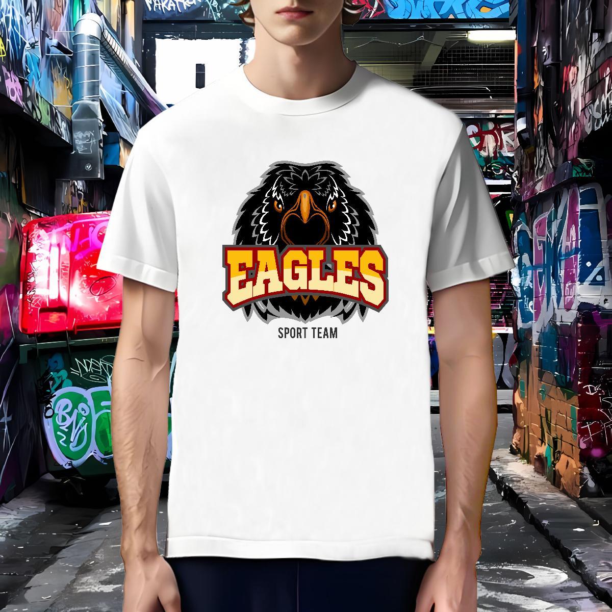 Soft T-Shirts for Men eagle Round Neck Short Sleeve Casual Beach Custom Print Oversized 100% Cotton 230g Tshirt for Man Woman Brand Tops Tees