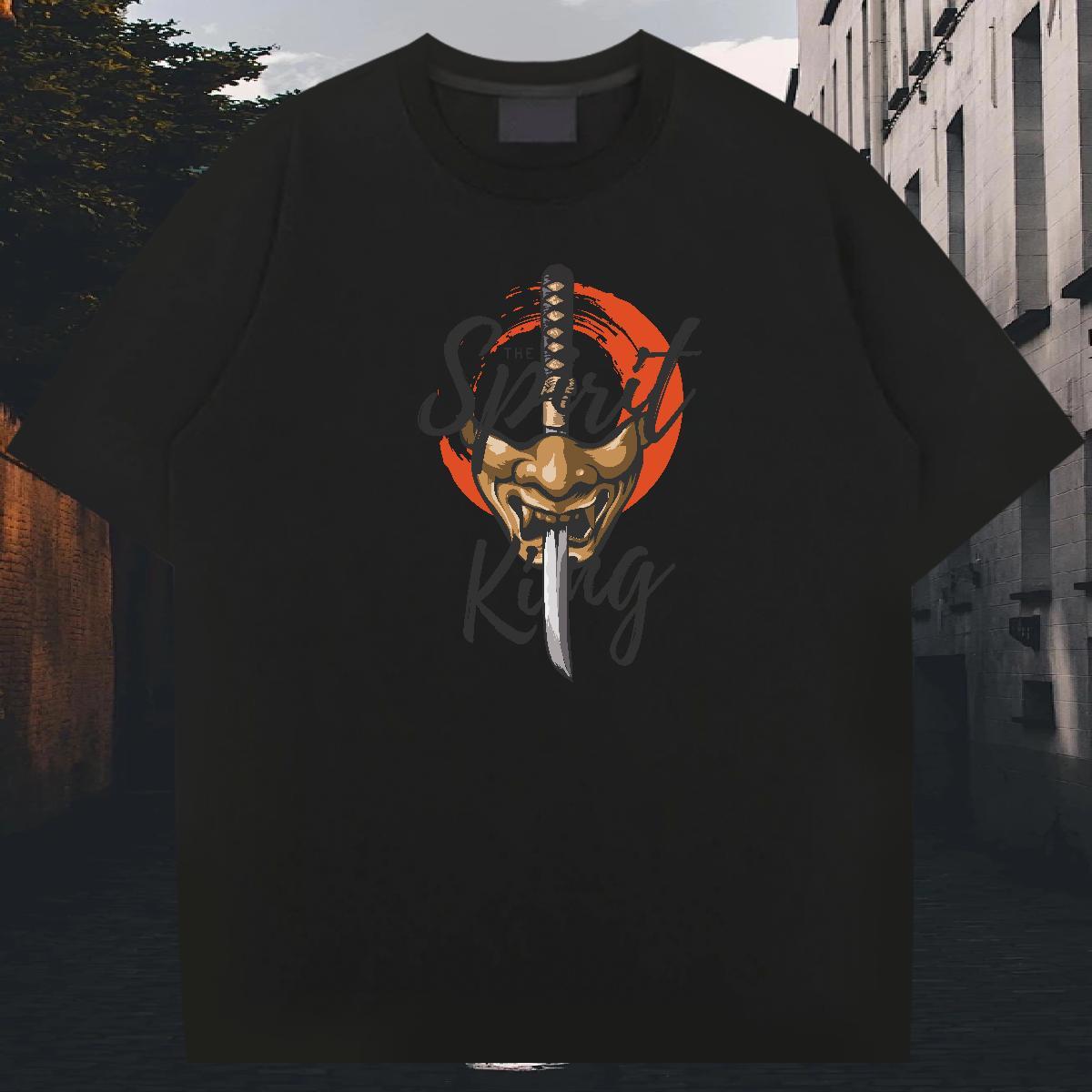 Popular Tshirt for Man Woman Street wear Hip Hop 230g Cotton Asian Size Round Neck Short Sleeve Half of the face T-Shirts for Men Designer Tops Tees