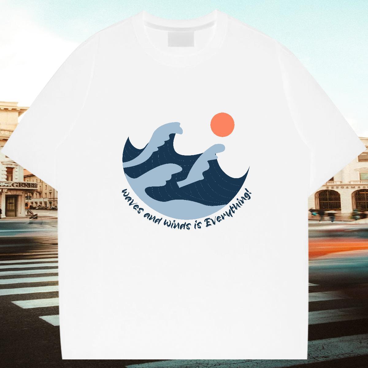 Unisex Tshirt for Man Woman Street Wear 100% Cotton 230g Custom Print Plus Size Breathable Soft beach T Shirt For Man Free Shipping Clothes
