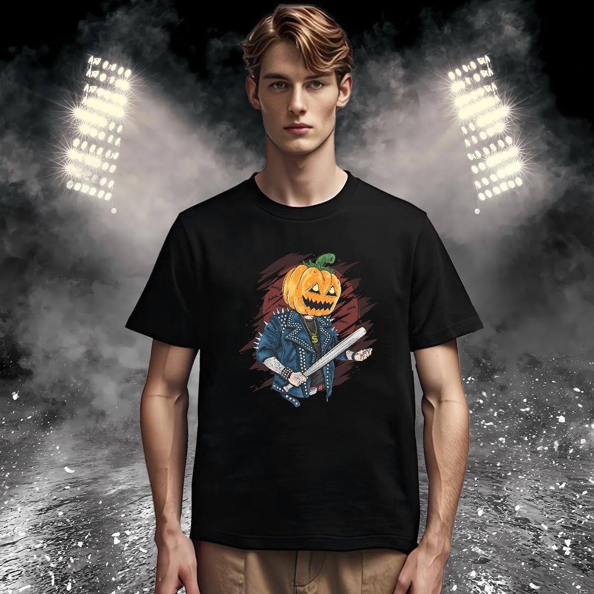 New Men Clothes T-Shirt pumpkin Spring Summer 230g 100% Cotton Tshirts Pure Cotton Free Shipping T Shirts Men Black Oversized