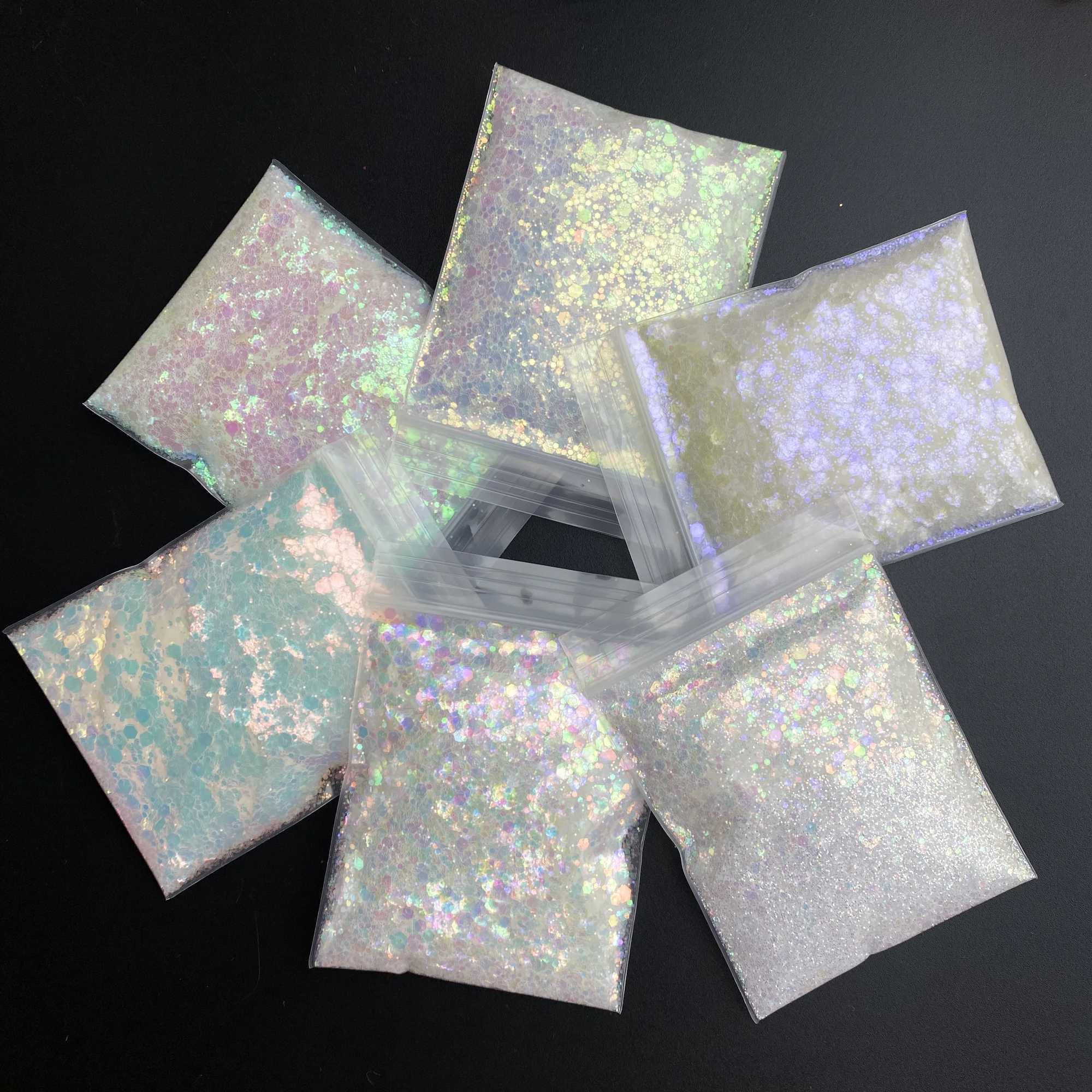 10g/Bag New Spring Polyester Chunky Iridescent Nail Sequins Epoxy Craft Tumbler GlittersXJ240815