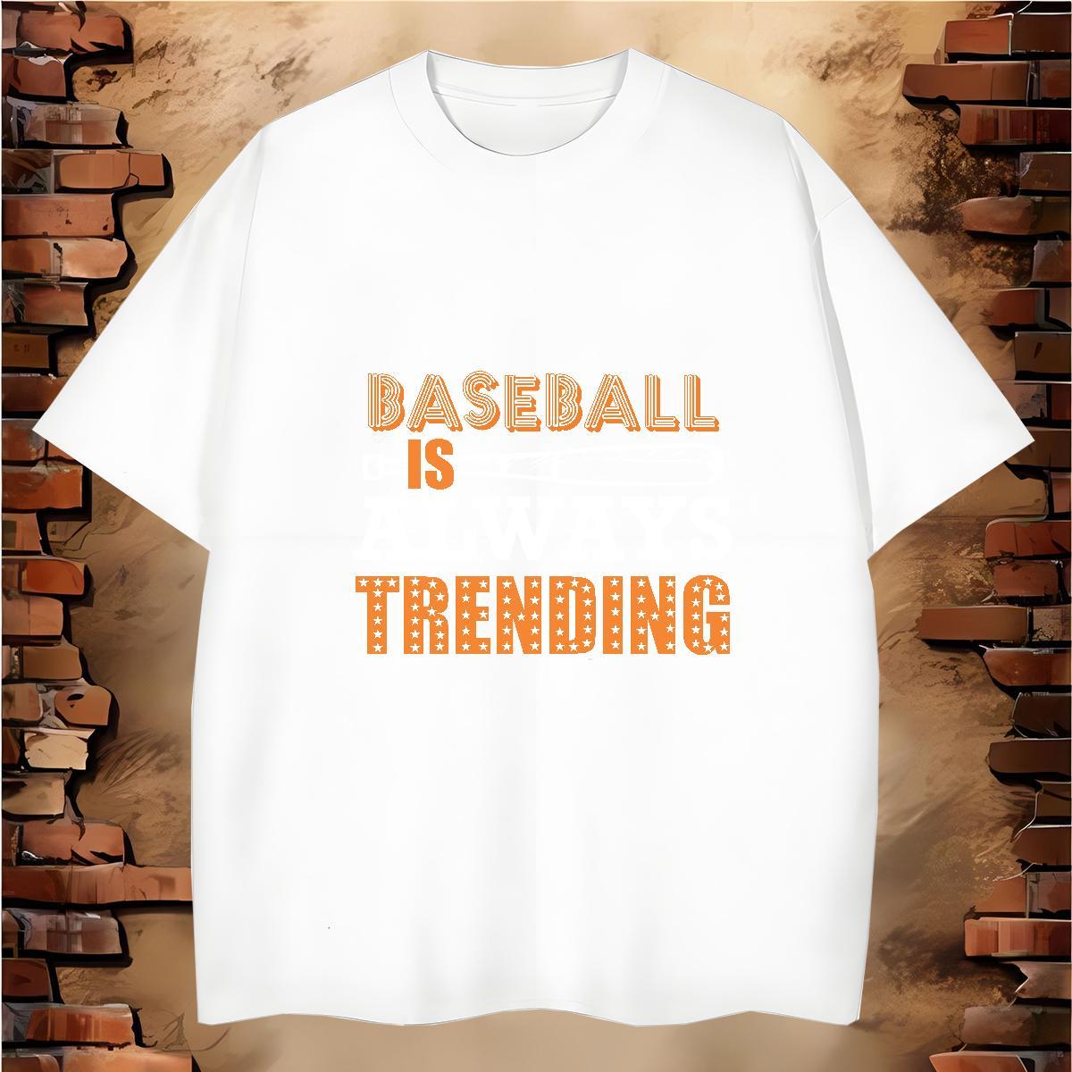 TOP Quality baseball 230g 100% Cotton Mens Tshirts Daily Wear O Neck Short Sleeves Man T Shirts DIY Customized Skull Tops Tees