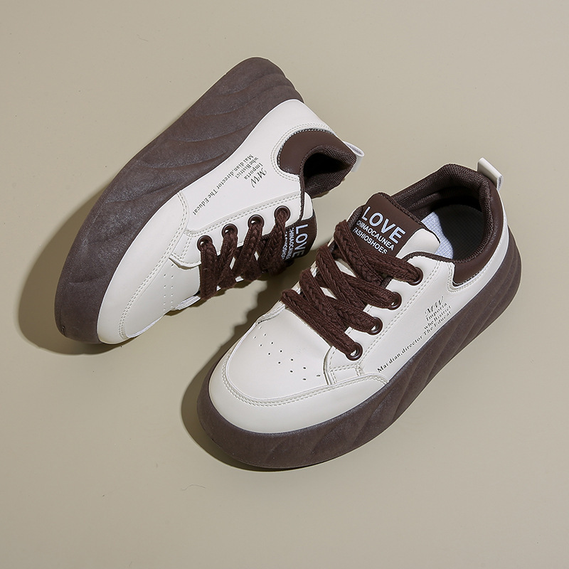 Ddmysports White For Women Autumn New Student Korean Edition Versatile Casual Ins Trendy Thick Bottom Fashion Sports Board Shoes XW OUTDOOR