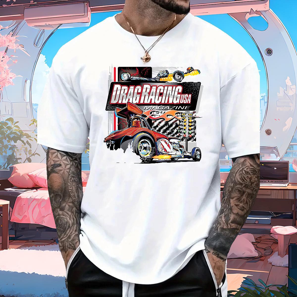High Quality car 230g 100% Cotton Couples T Shirts Street Casual Breathable Short Sleeve Man T Shirts Fashion Design DIY Clothings
