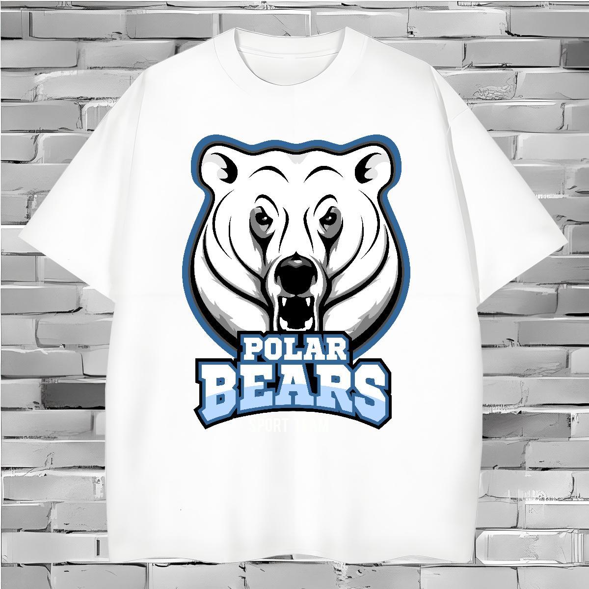 Soft T-Shirts for Men bear Short Sleeve Soft Home Outdoor DIY Anime 230g Cotton Men Tshirts 2024 Summer Top Tees