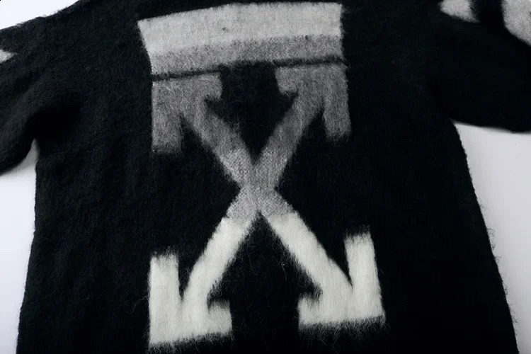 High quality mens Angorazip Up sweater jacket womens casual crew collar zipper standard wool wholesale 240820