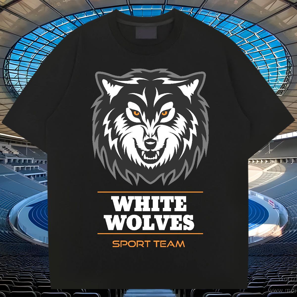 TOP Quality Men T Shirts wolf Short Sleeve Soft Home Outdoor DIY 230g 100% Cotton Mens Tshirts Stylist Tops