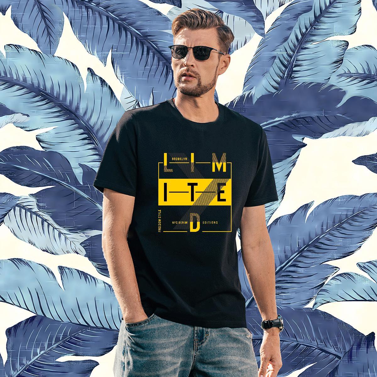 Unisex letter Men T Shirts Street Tshirt for Man Woman 230g 100% Cotton 2024 DIY Breathable Short Sleeve Black White Tees