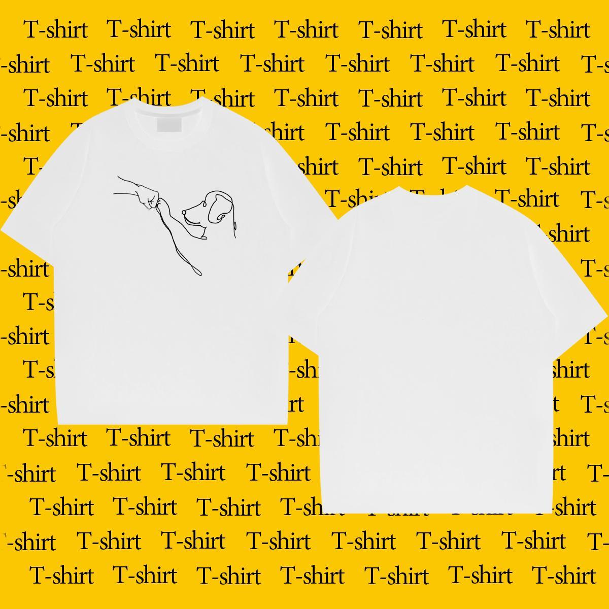 Unisex Couples T Shirts Casual 230g 100% Cotton Anime Print Short Sleeve O-Neck letter T shirt Designer Tee Shirt