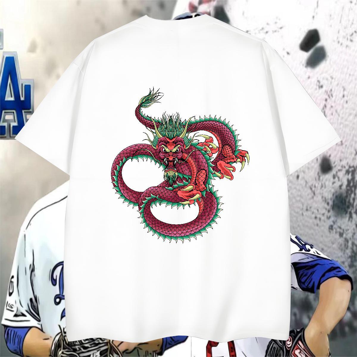 T-Shirts for Men 230g Pure Cotton ferocity Summer Casual Breathable Custom Anime Men Tees Fashion Casual Unisex Tops Tees