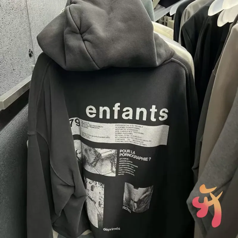 Winter Vinatge Hoodies Casual Street Men Women Letter Print Sweatshirt
