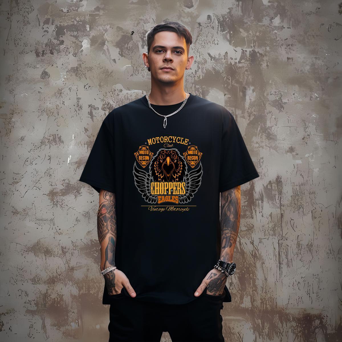 Fashion Couples T Shirts eagle Street Casual 230g Pure Cotton Tops Breathable Short Sleeve Designer Man T Shirts DIY Logo Oversized