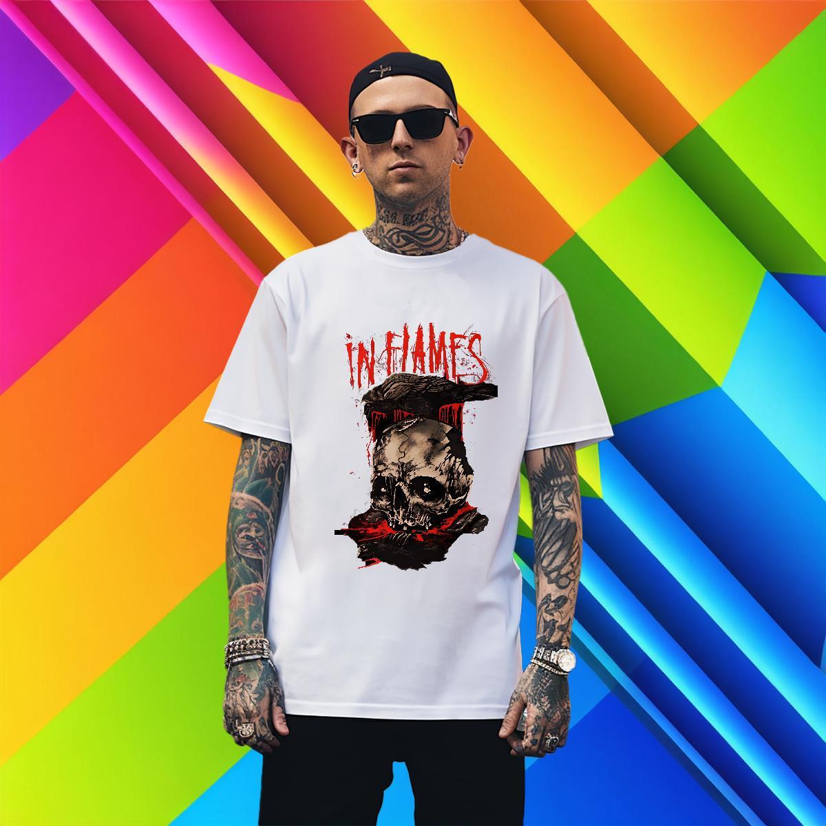 Mens T Shirts 230g 100% Cotton scary Spring Summer Pure Cotton Oversized Men Tshirts Fashion Casual Classic Tops Tees