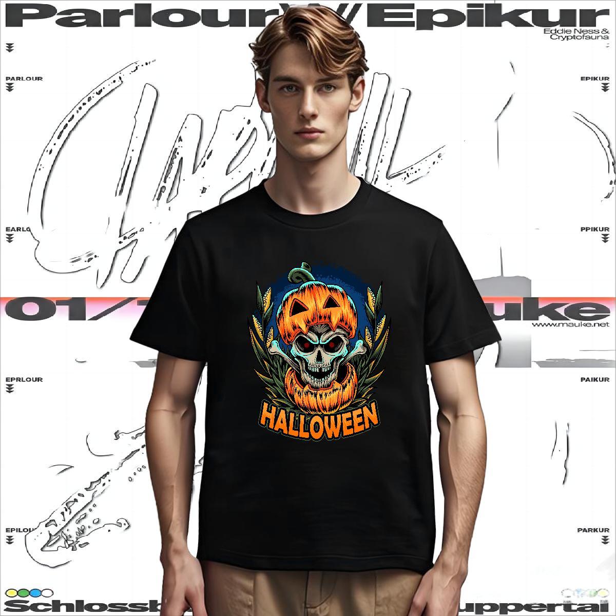 Fashion New Men Clothes T-Shirt halloween Street 230g Cotton Clothings Breathable Popular Man T Shirts Custom Printing