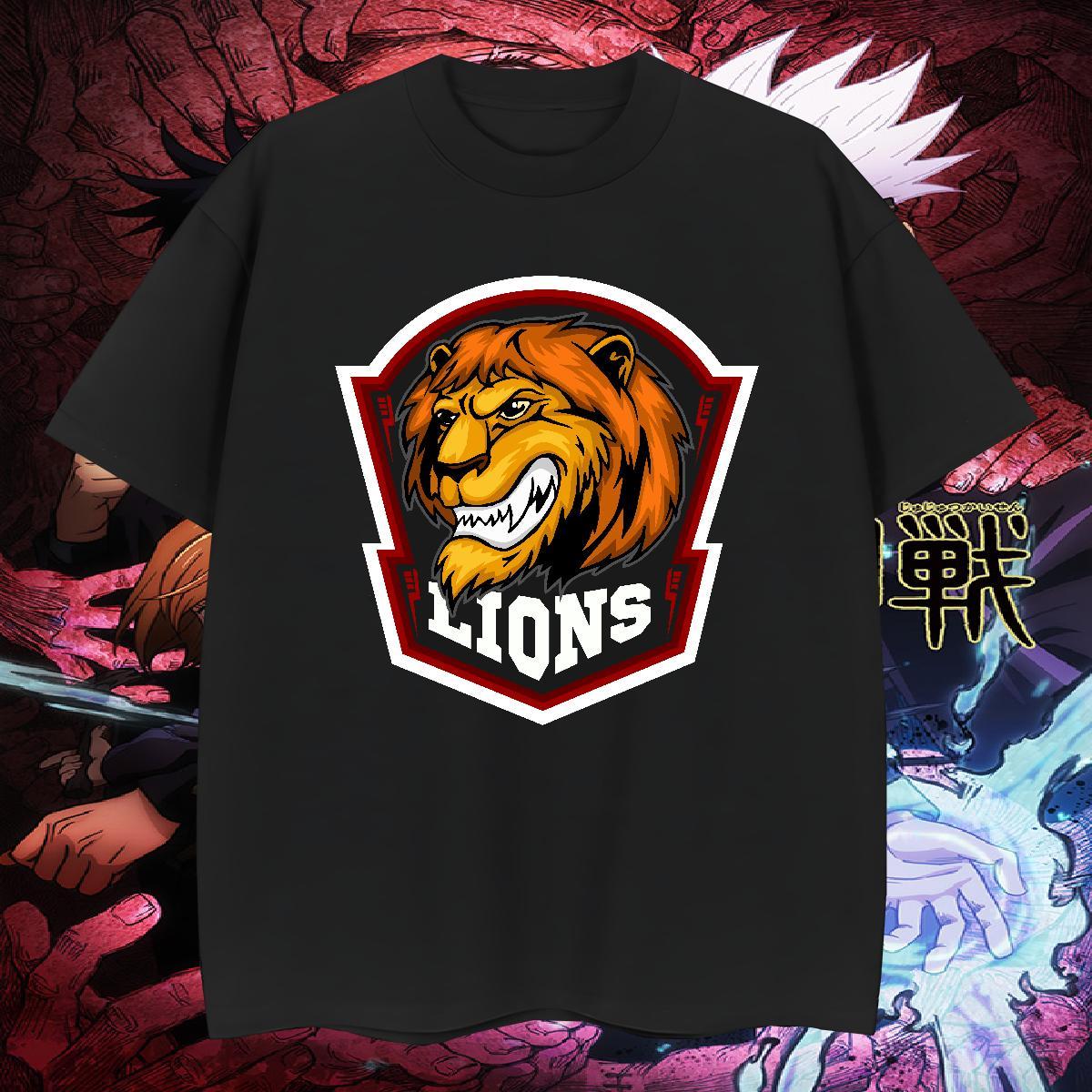 Cool Design T-Shirts lion Breathable Soft Home Outdoor Graphic 230g Pure Cotton Tshirt for Man Woman New Clothings