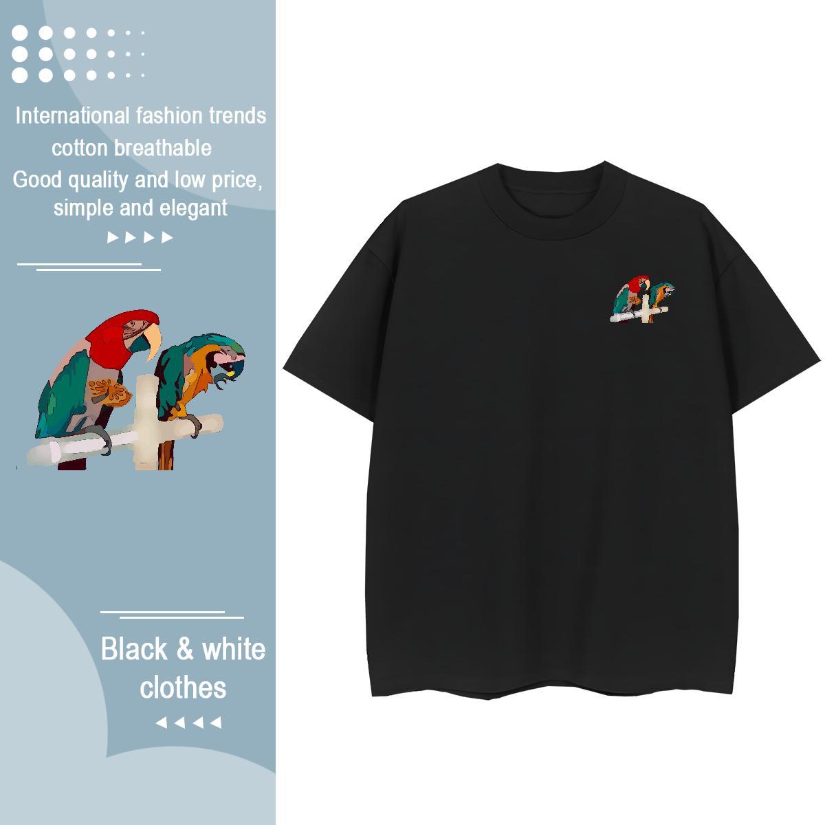 Free Shipping Men Tees bird Hip Hop Street 230g Pure Cotton Clothes Breathable Crew Neck Classic T Shirts Men Oversized