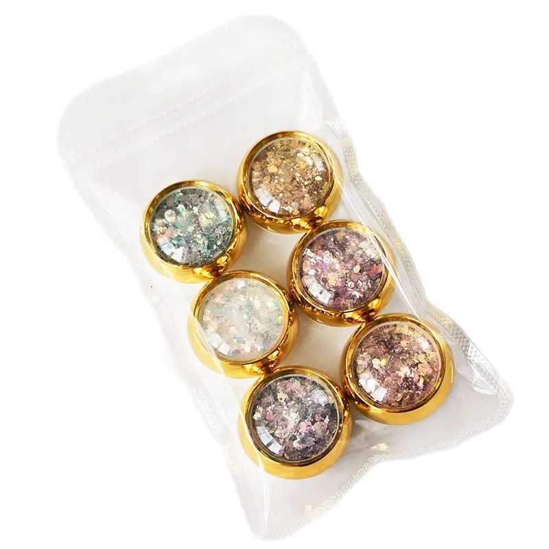 Multi-Box Holographic Nail Glitter Set Gold Bottle DIY Flake FOR Nail Art Dust Hexagon Glitter Powder Mermaid Sequins For Nail #XJ240815